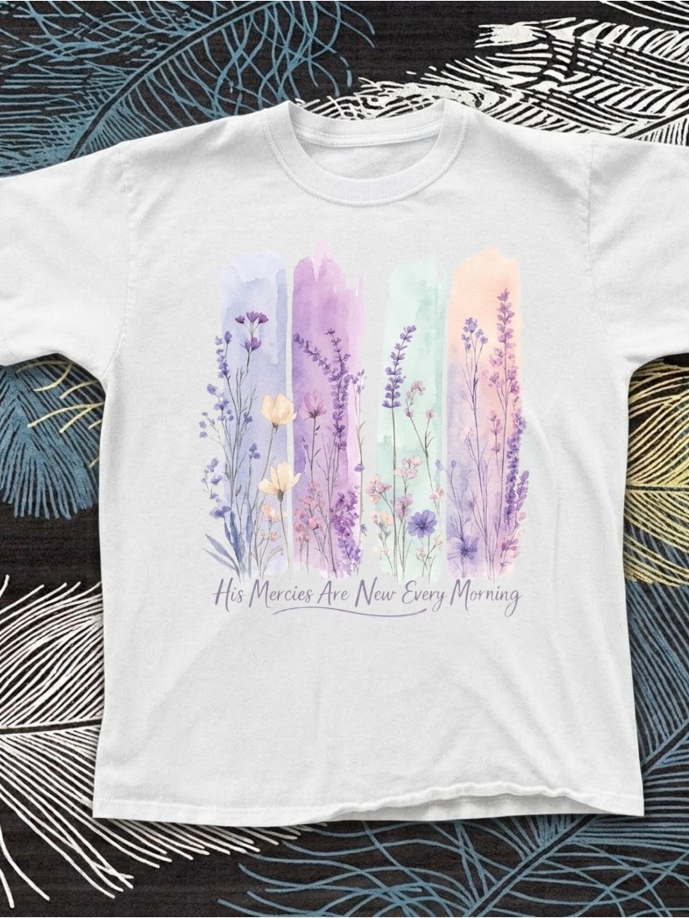 Gildan Watercolor Floral Graphic Tee